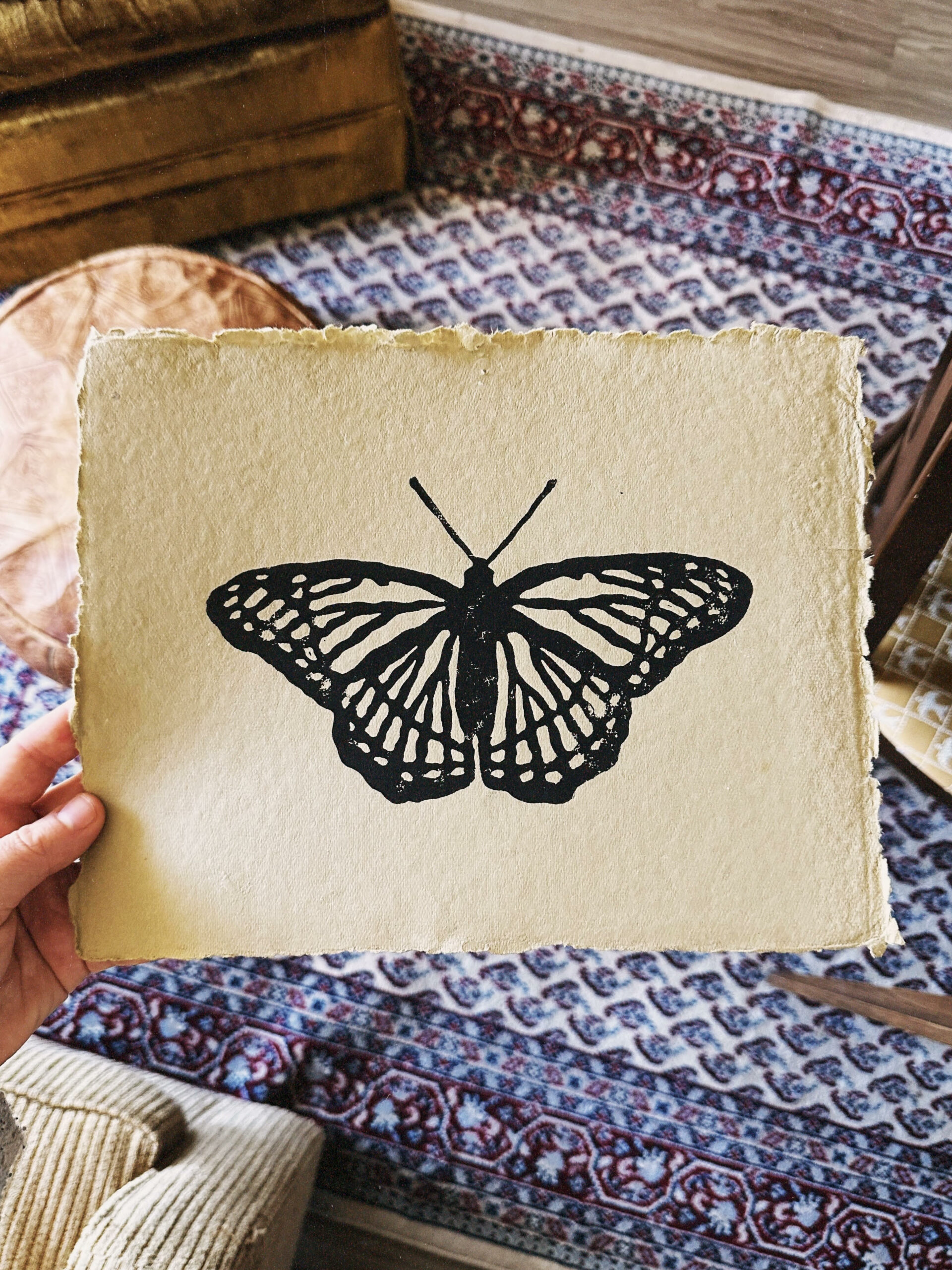 LaurelFisher_Linocut_ButterflyDesign_Illustrator_Tacoma_Seattle