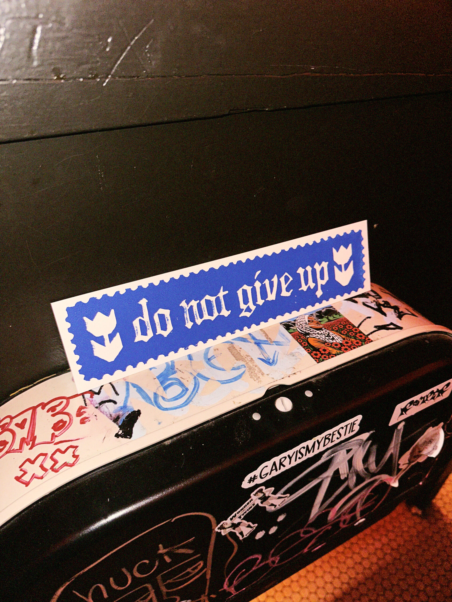 Do Not Give Up Lino Cut - Laurel Fisher