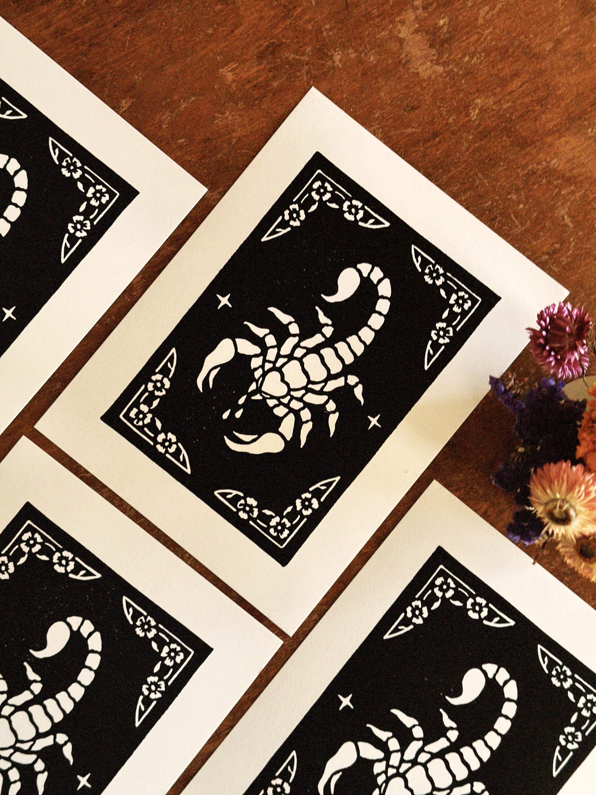 Scorpion Lino Cut - Laurel Fisher